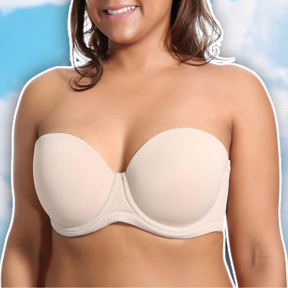 NWT DELIMIRA Full Figure Multiway Underwire Convertible Strapless Bra Nude